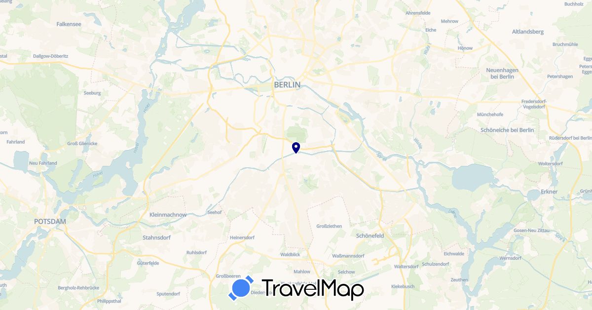 TravelMap itinerary: driving in Germany (Europe)